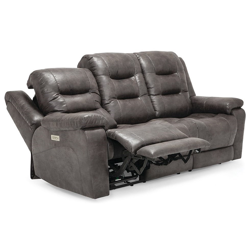 Jordan leather outlet powered recliner sofa